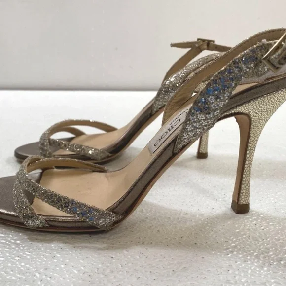 Jimmy Choo champagne/gold sling back sandals with 3”heel size36, great condition - Picture 4 of 8